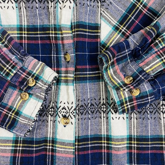 VINTAGE | 1980’s Gitano Plaid Embroidered Preppy Plus Size Button Down Shirt - Picture 11 of 14